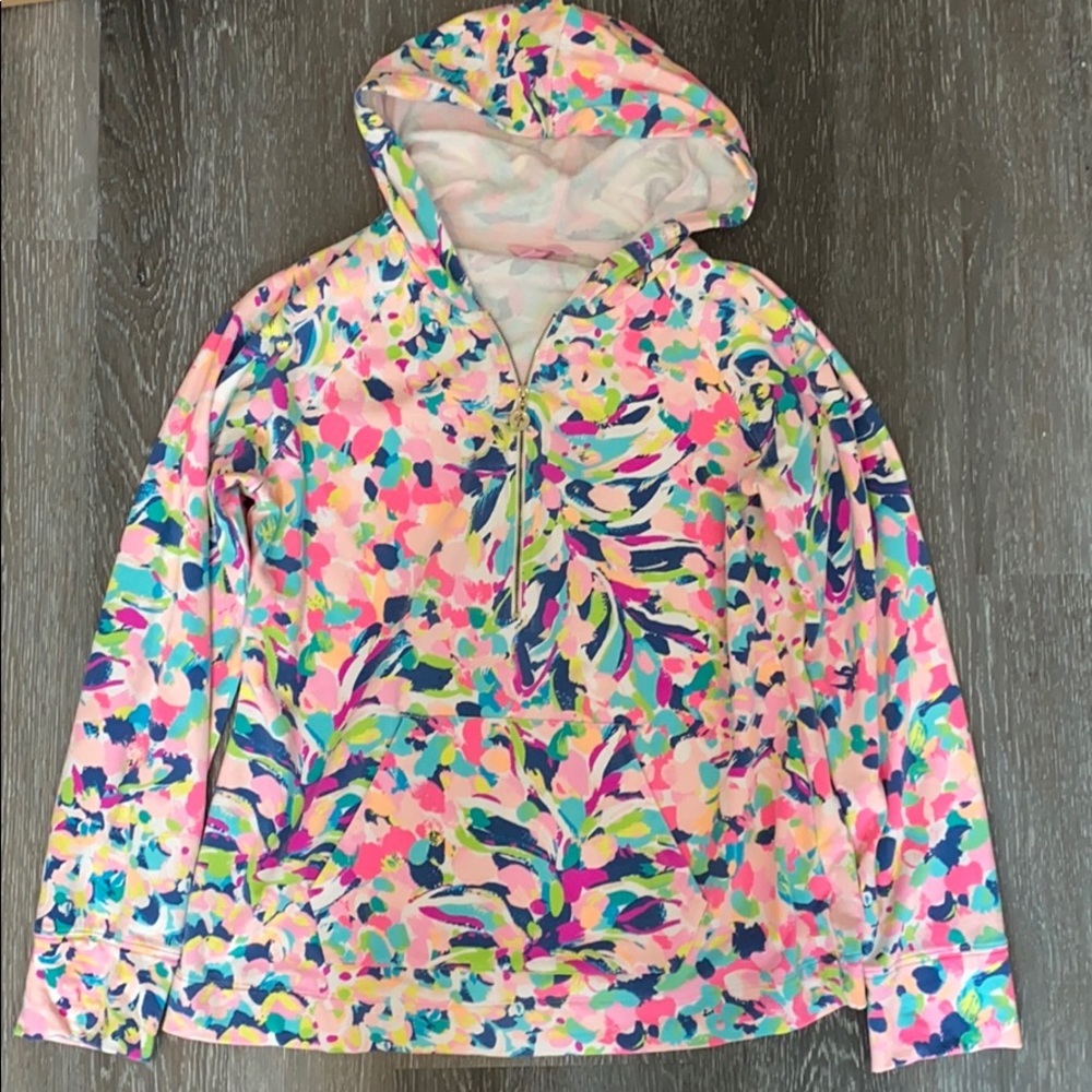 Lilly Pulitzer Pink Multi-Color Pullover Hoodie